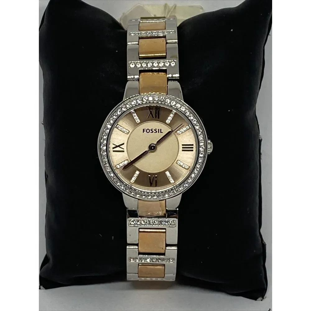 Fossil Virginia ES3405 Women's Stainless Steel Analog Dial Quartz Watch JK526